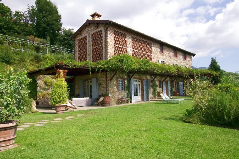 Spectacular residence perched high on the green hills outside of Lucca        
